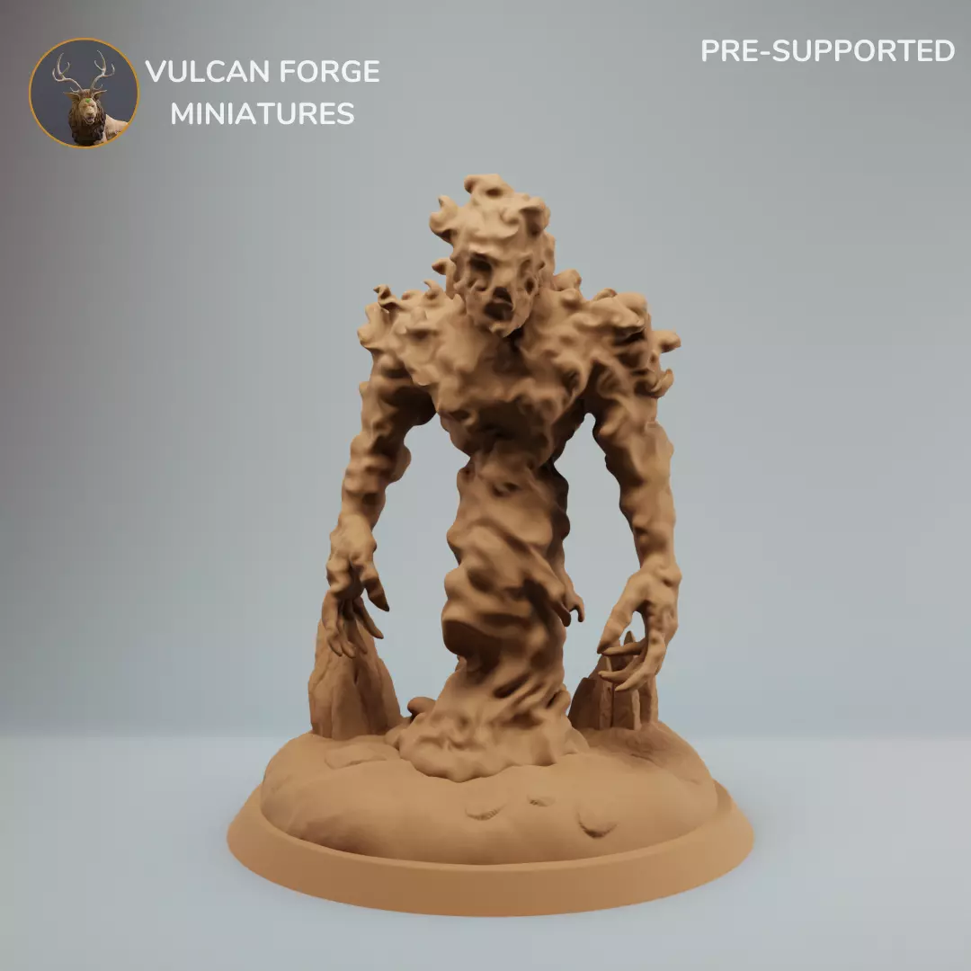 Fire Elemental - pre supported Free 3D print model