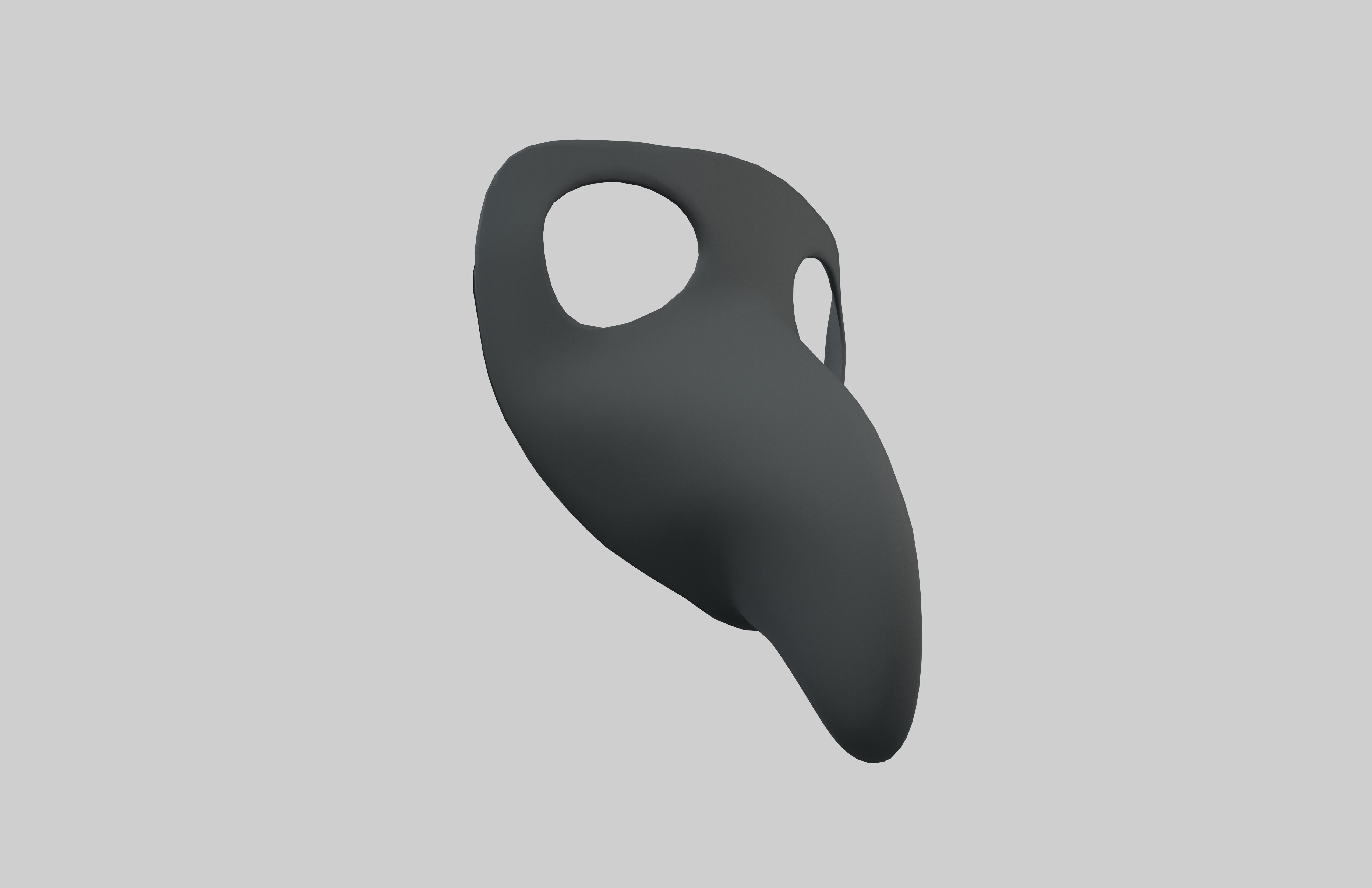 Plague Doctor Mask v1 001 Low-poly 3D model_2