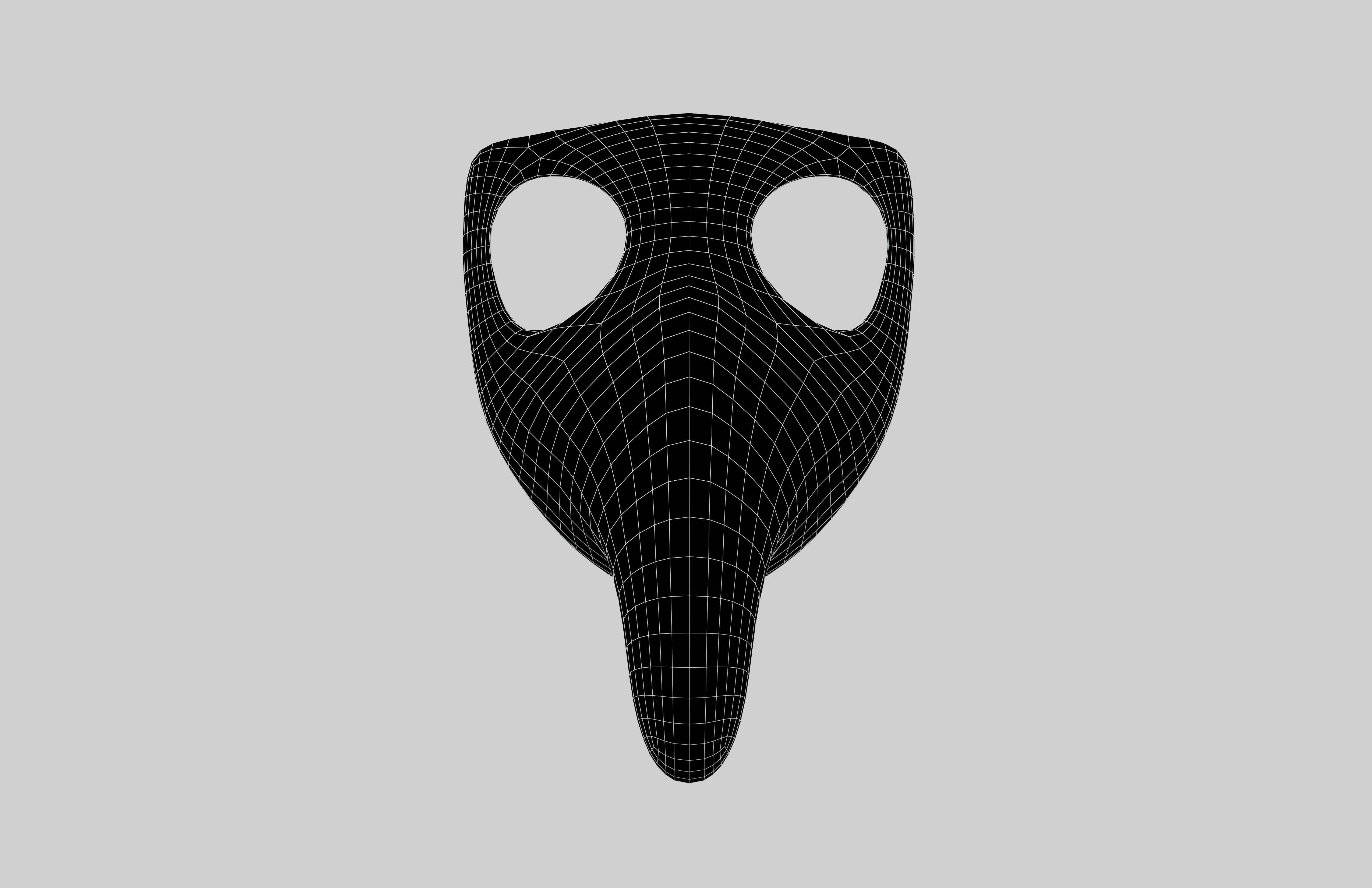 Plague Doctor Mask v1 001 Low-poly 3D model_4