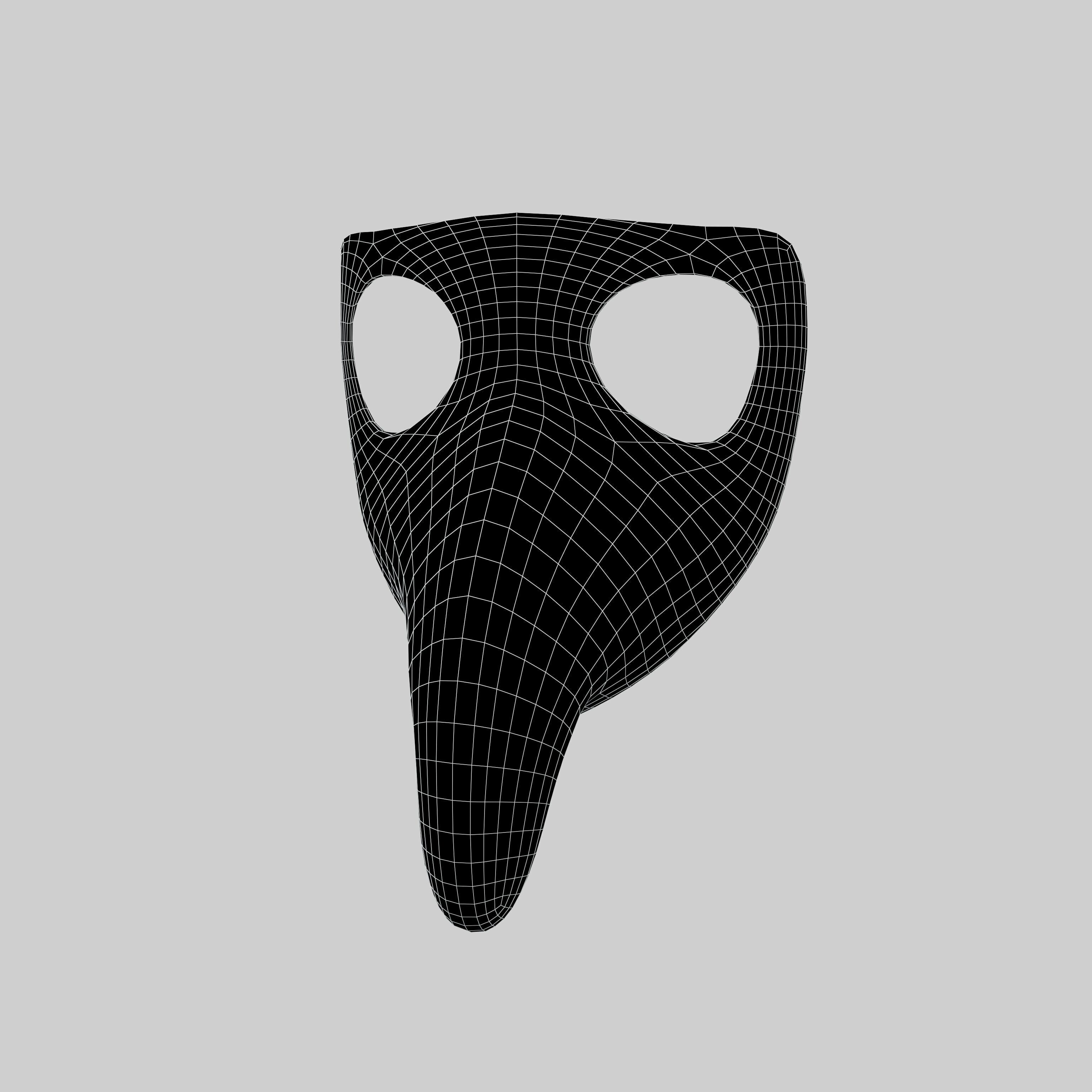 Plague Doctor Mask v1 001 Low-poly 3D model_6