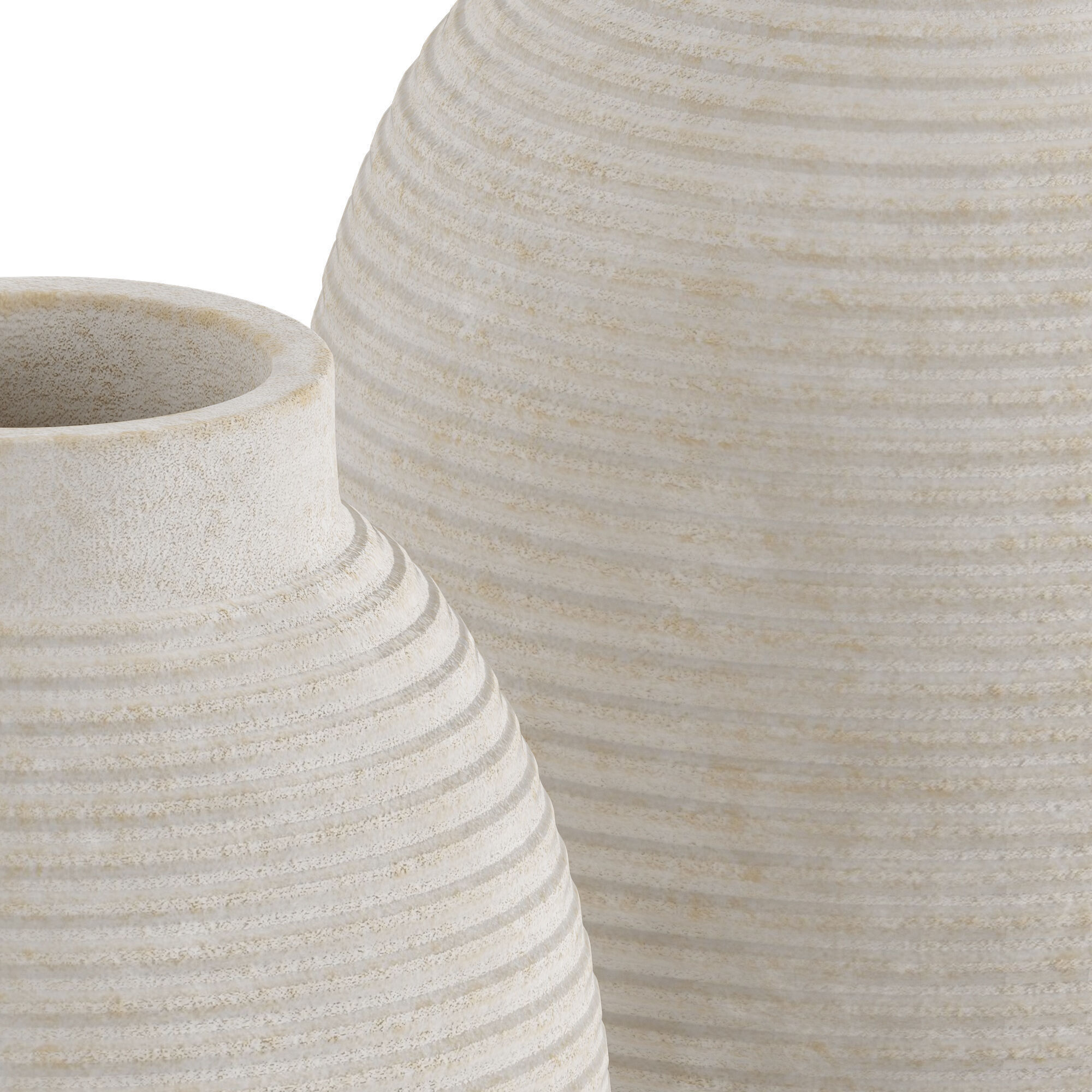 Whitewashed Terracotta Vase SE 3D model_2