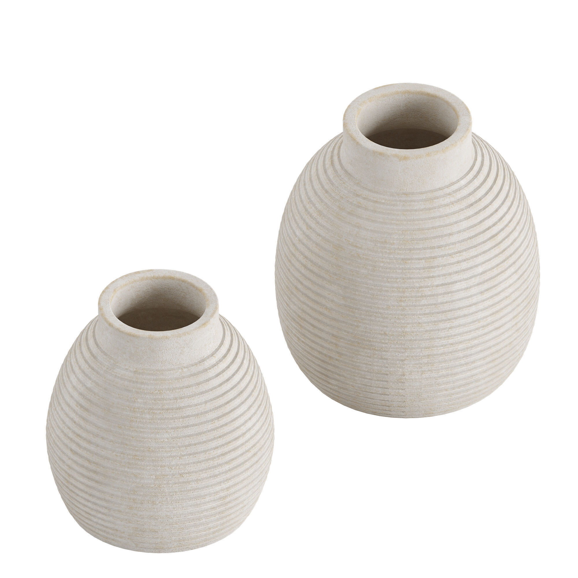 Whitewashed Terracotta Vase SE 3D model_1