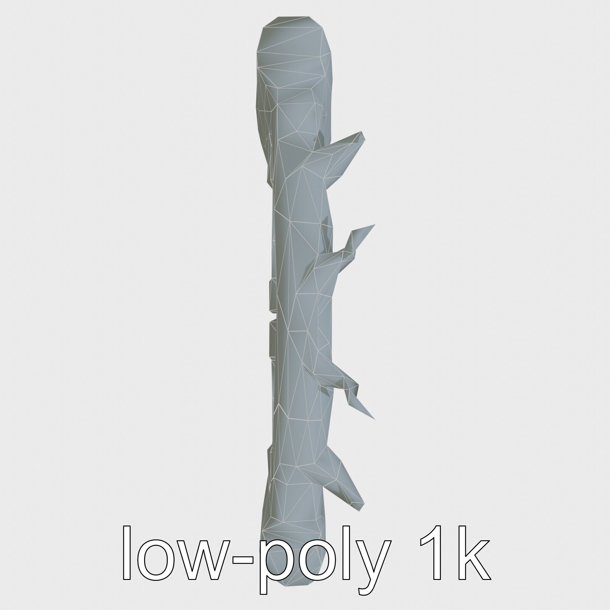 Rustic Aged Wooden Ranch Gate with Longhorn Motifs Low-poly 3D model_23