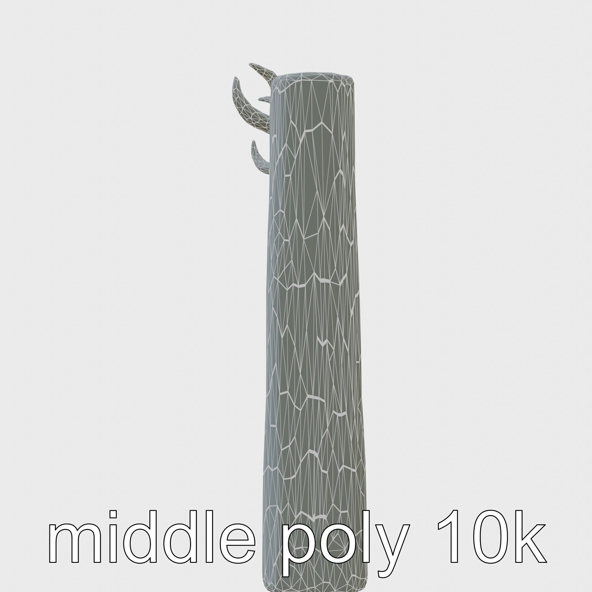 Rustic Aged Wooden Ranch Gate with Longhorn Motifs Low-poly 3D model_9