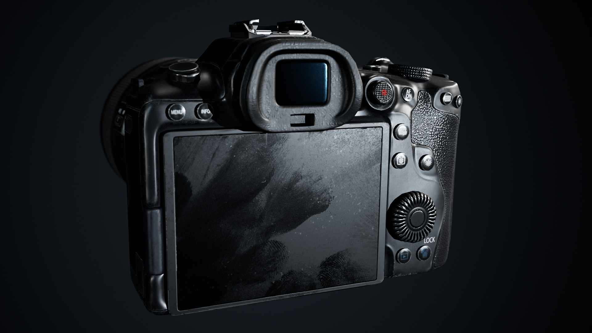 Used DSLR Camera Game Ready Assets Low-poly 3D model_7