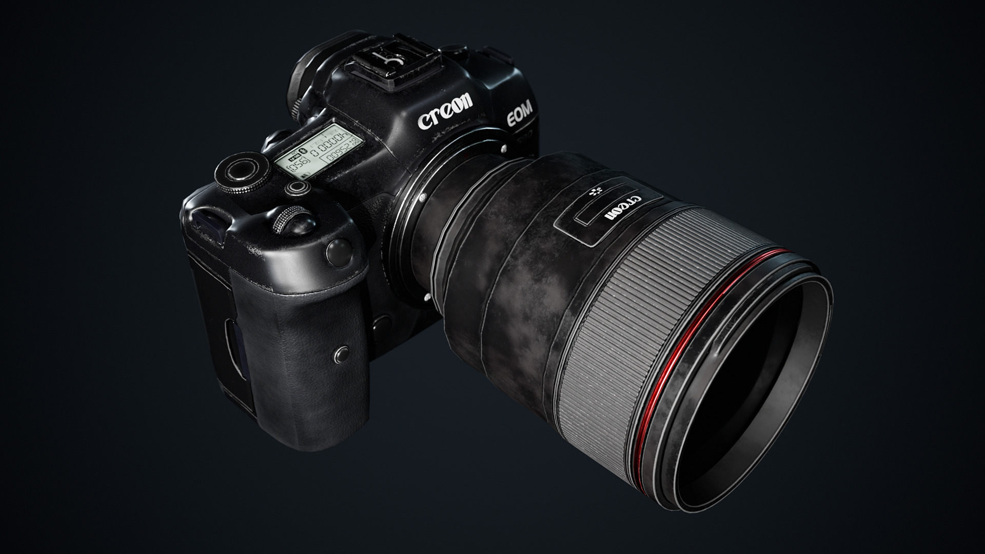 Used DSLR Camera Game Ready Assets Low-poly 3D model_3