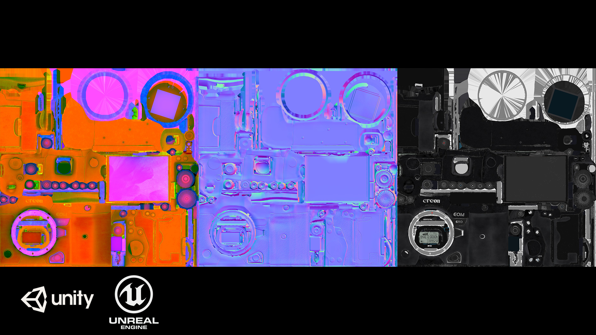 Used DSLR Camera Game Ready Assets Low-poly 3D model_14