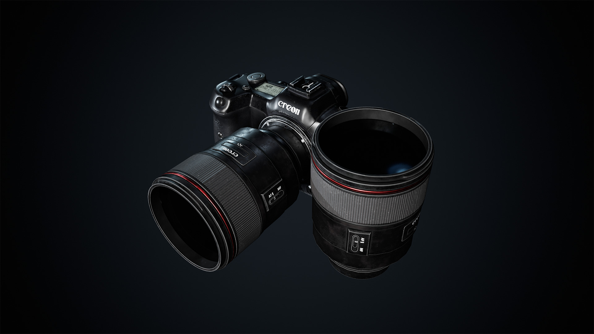 Used DSLR Camera Game Ready Assets Low-poly 3D model_5