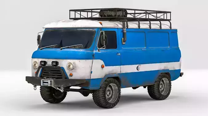 Classic Soviet Off-Road Van 3D model