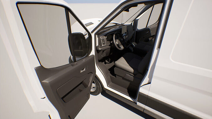 Cargo Van - Transit - Game Ready Vehicle Low-poly 3D model 7
