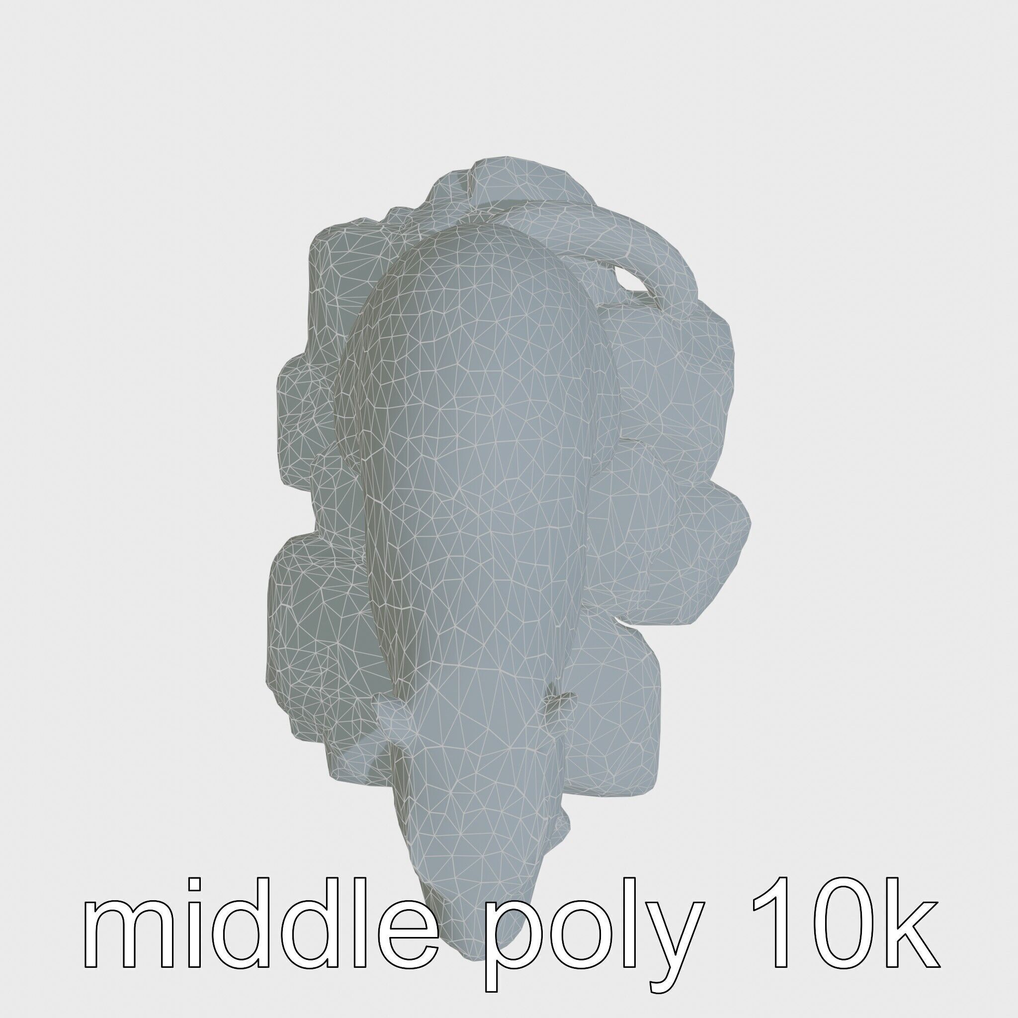 Nutria River Stone Sculpture with Realistic Fur Textures Low-poly 3D model_23