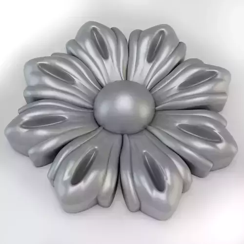 3D stl model of a flower for CNC router 3D print model