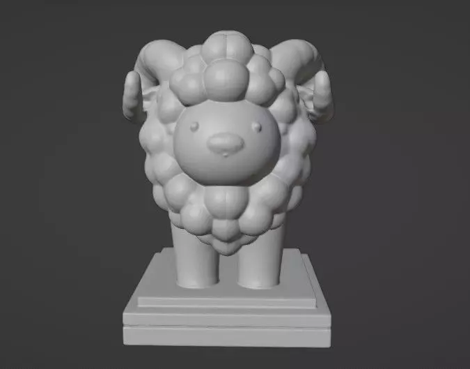 Ram Sculpture 3D print model_0