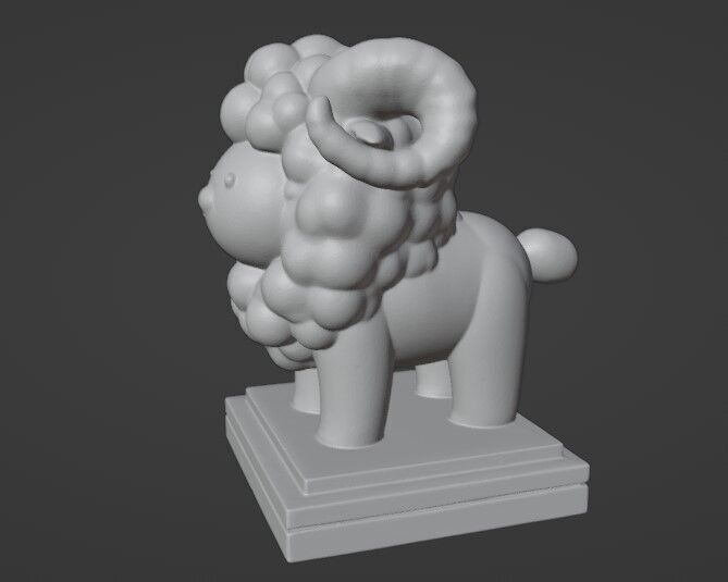 Ram Sculpture 3D print model_1