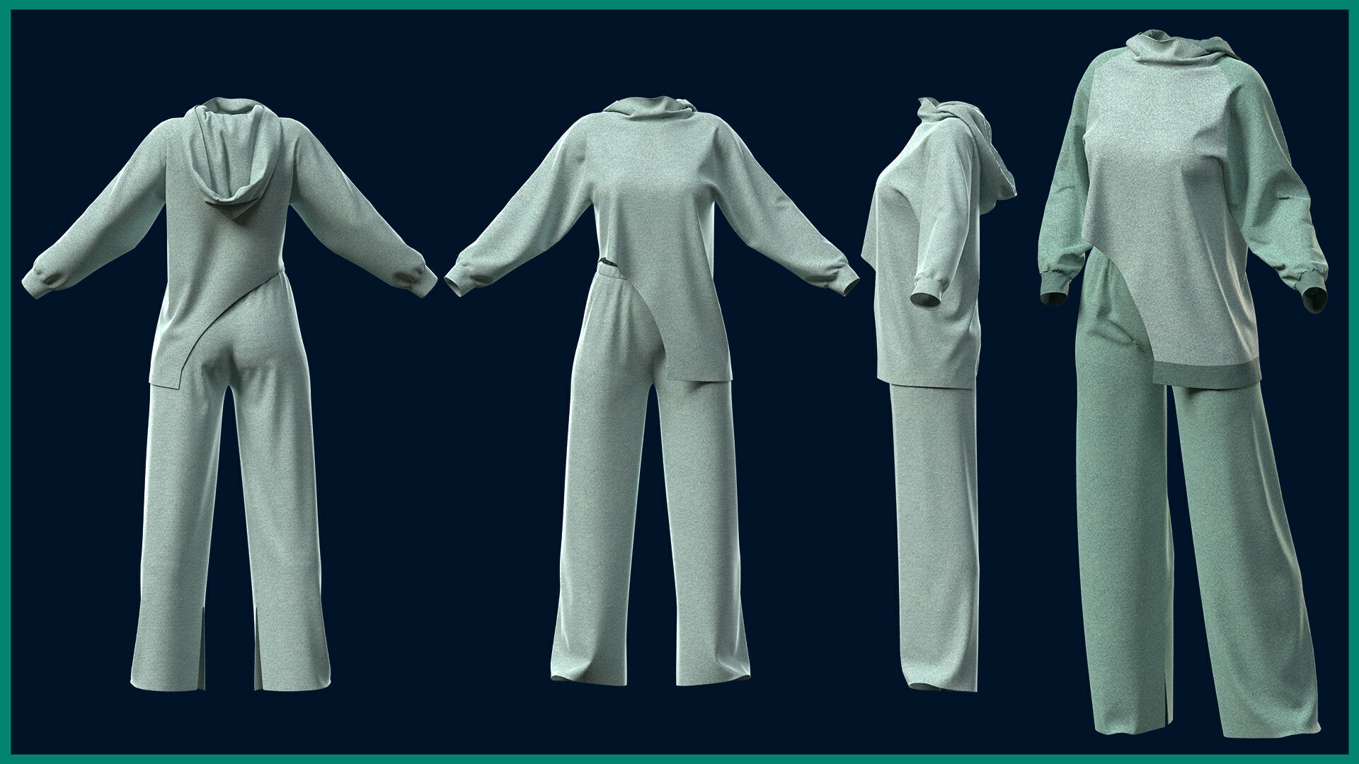 7 female sport clothes 3D model_6