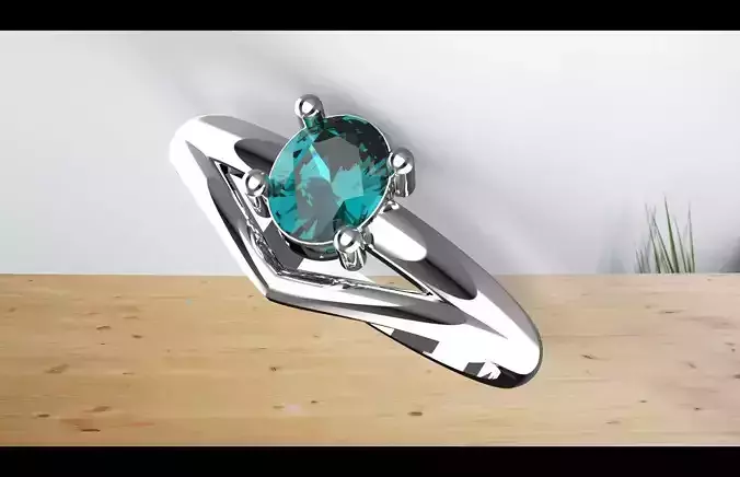 teal sapphire madagascar blue ring 