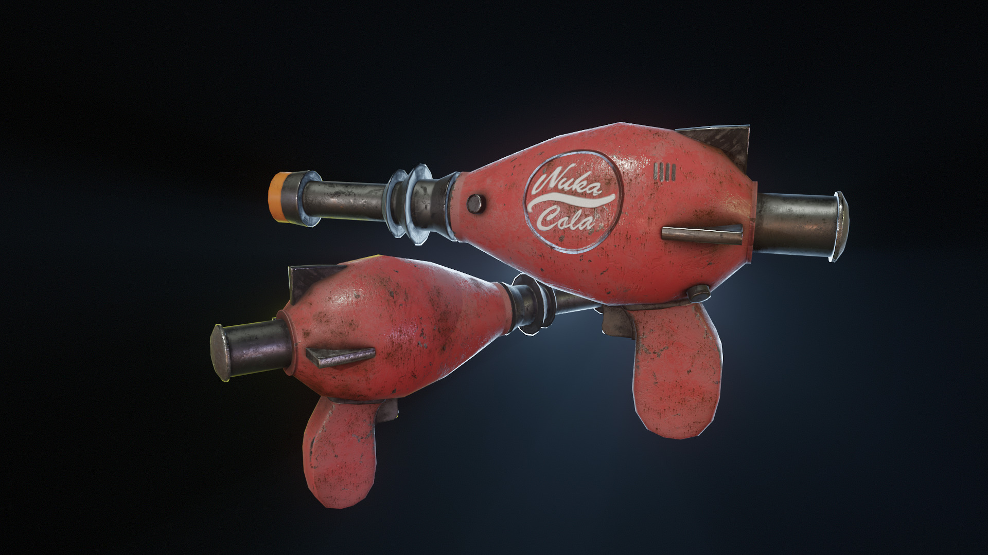 Game Ready Nukegun from fallout Low-poly 3D model_2