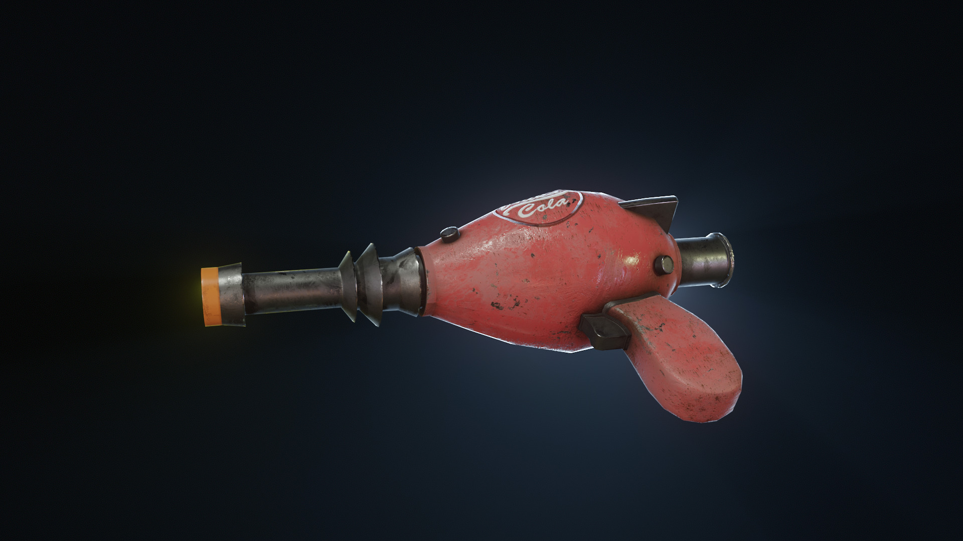 Game Ready Nukegun from fallout Low-poly 3D model_3
