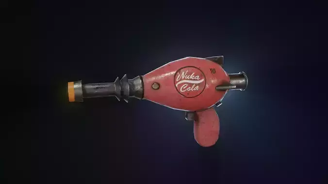 Game Ready Nukegun from fallout Low-poly 3D model