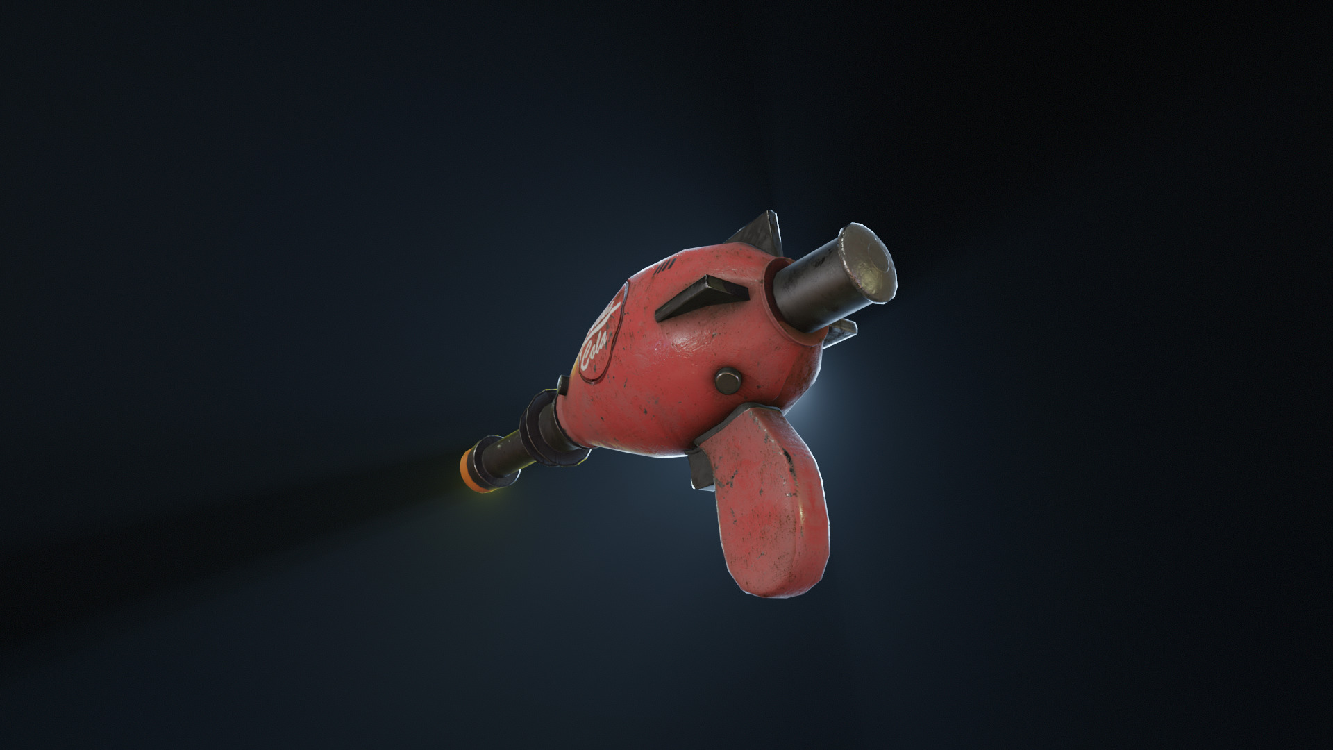 Game Ready Nukegun from fallout Low-poly 3D model_4