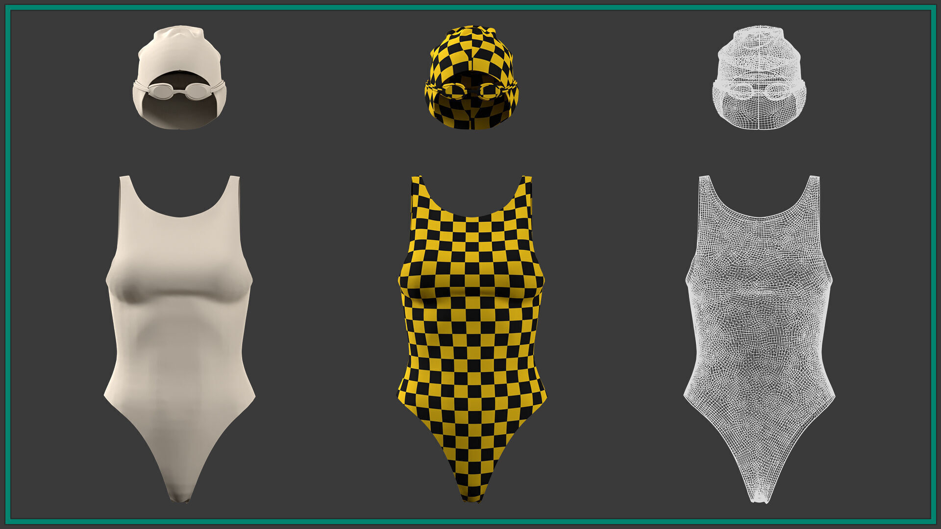 7 female sportwear 3D model_8