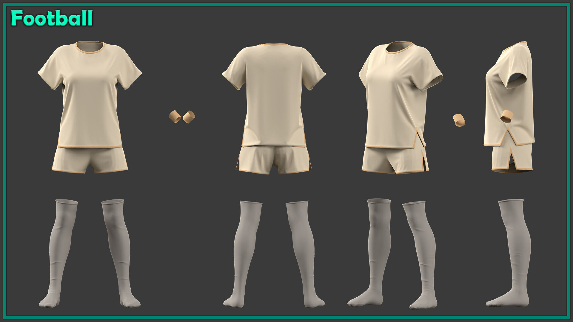 7 female sportwear 3D model_4