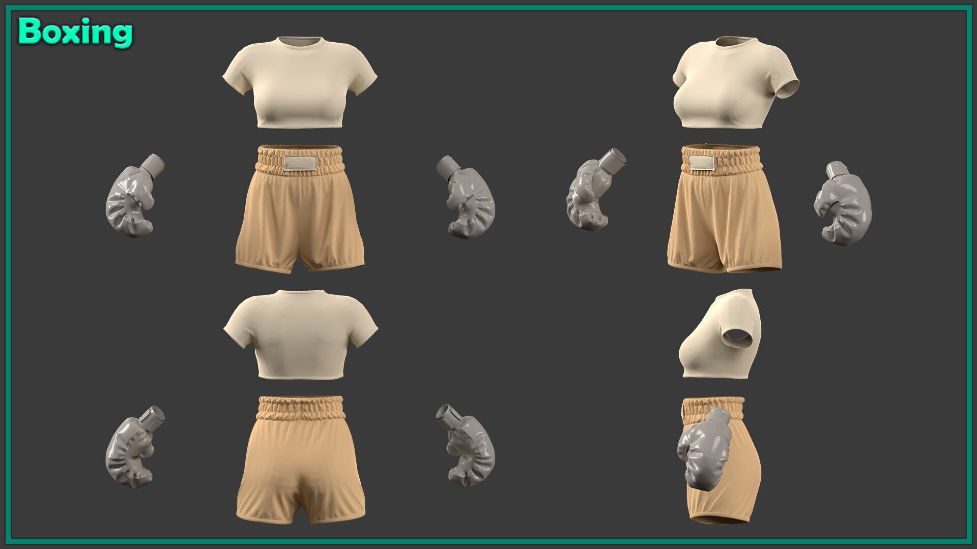 7 female sportwear 3D model_2