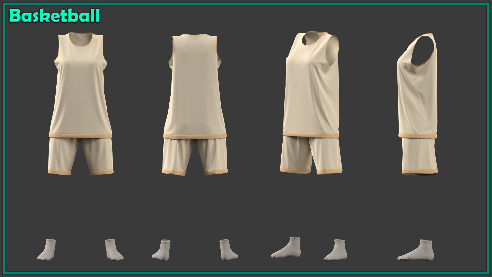 7 female sportwear 3D model_1