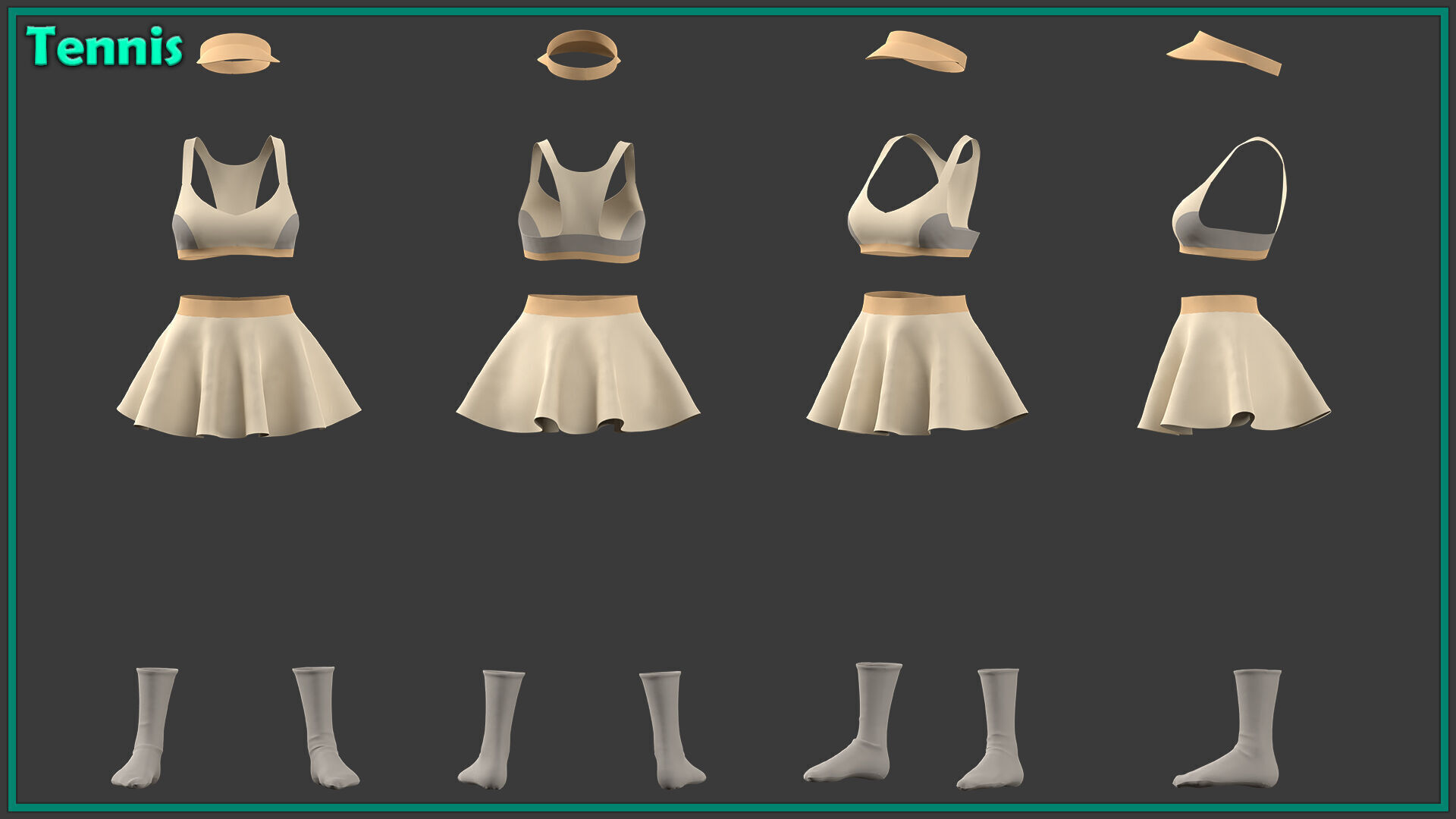 7 female sportwear 3D model_7