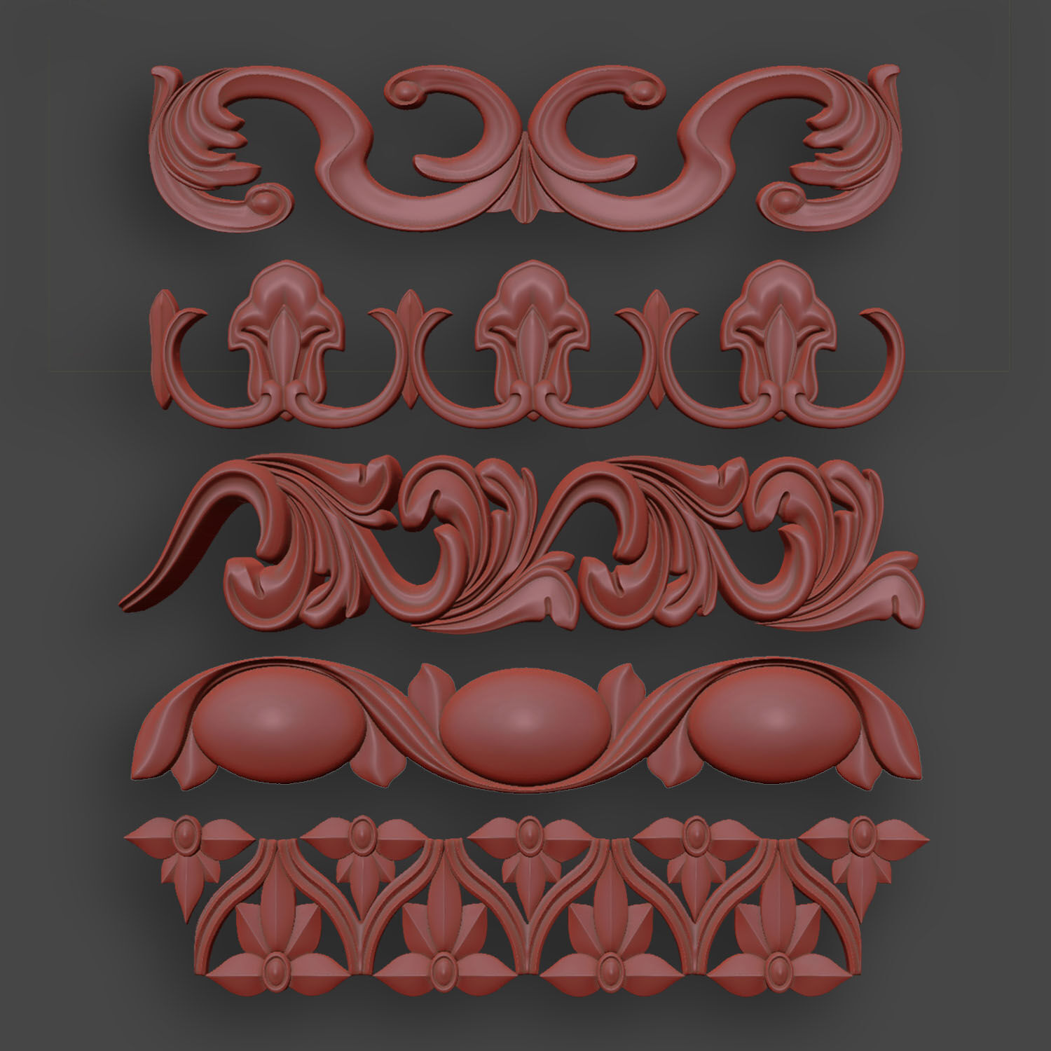 5 Borders Ornamental Pack 9 3D model_18