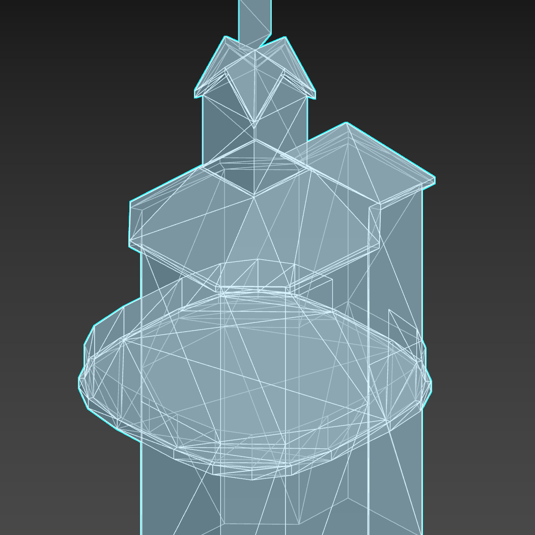 The Clock Tower Low-poly 3D model_23