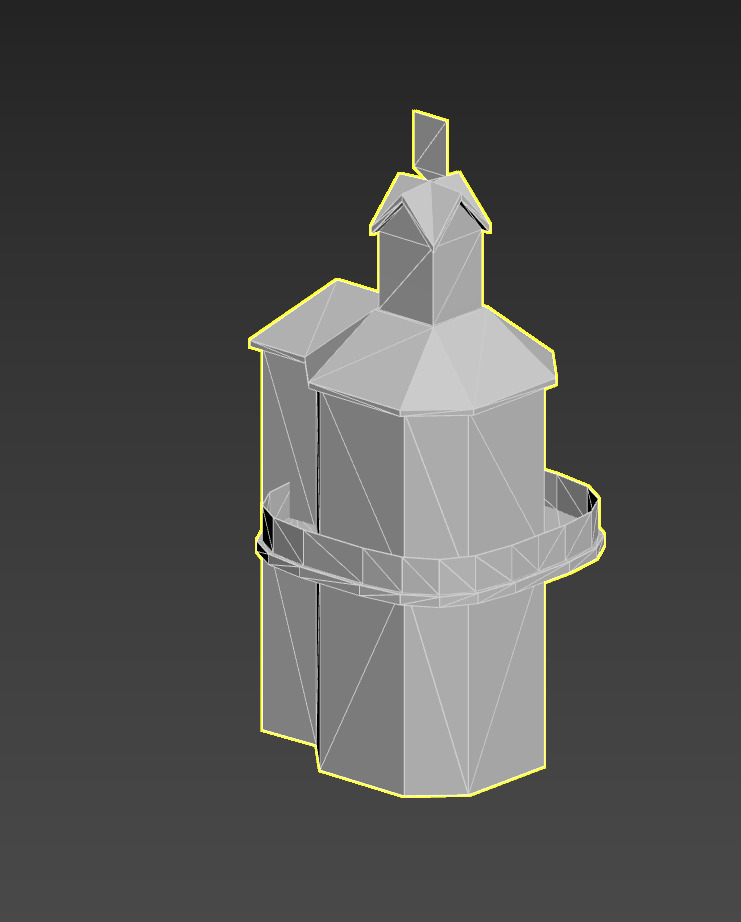 The Clock Tower Low-poly 3D model_17