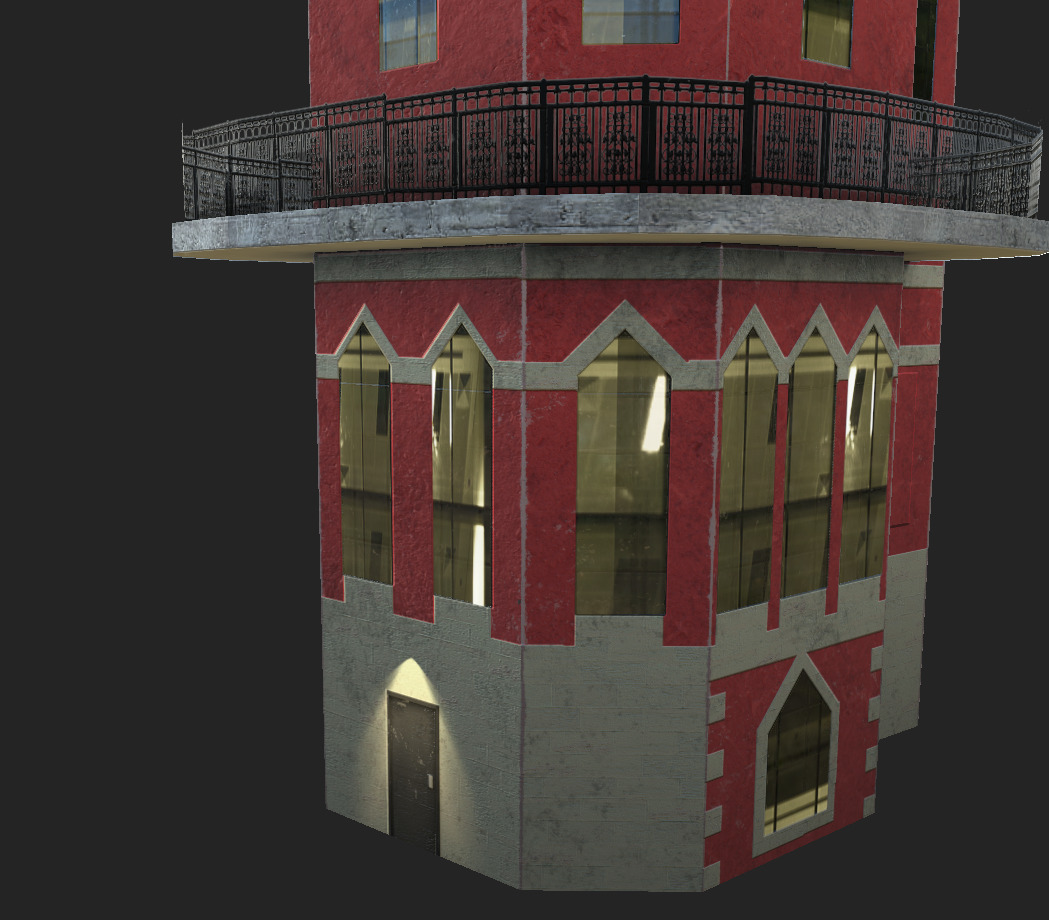 The Clock Tower Low-poly 3D model_11