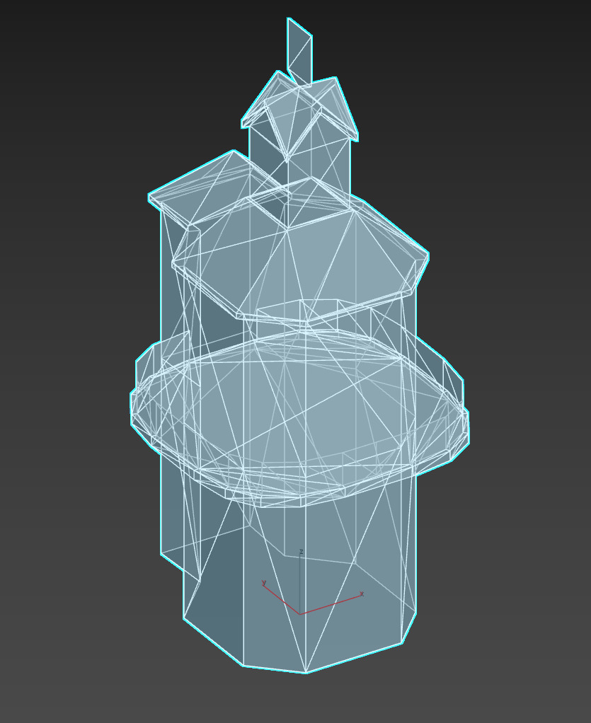 The Clock Tower Low-poly 3D model_22