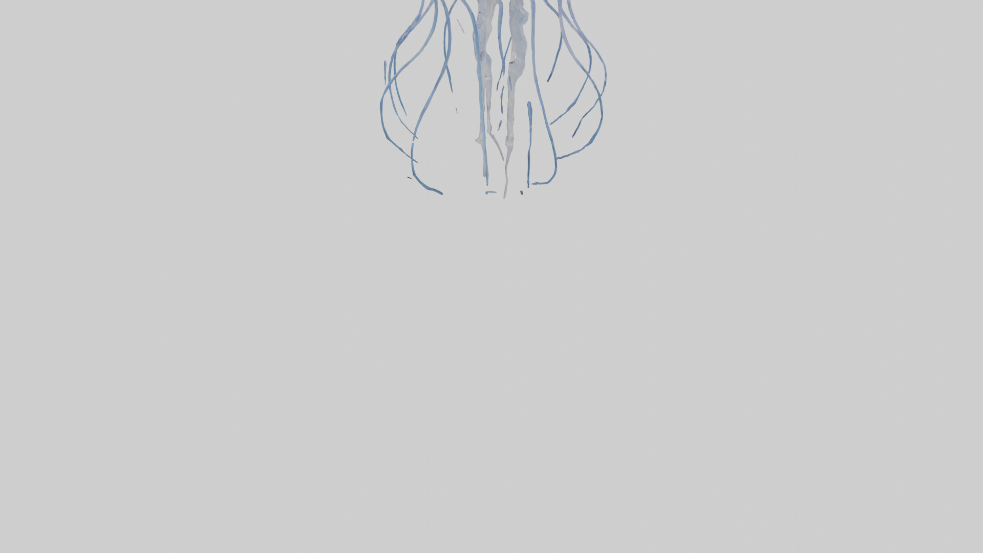 Jellyfish Skeleton model Low-poly 3D model_3