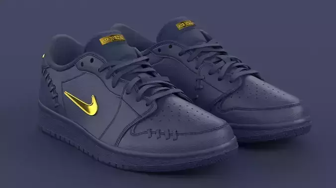 Air Jordan 1 Low Method of Make Midnight Navy Metallic Gold