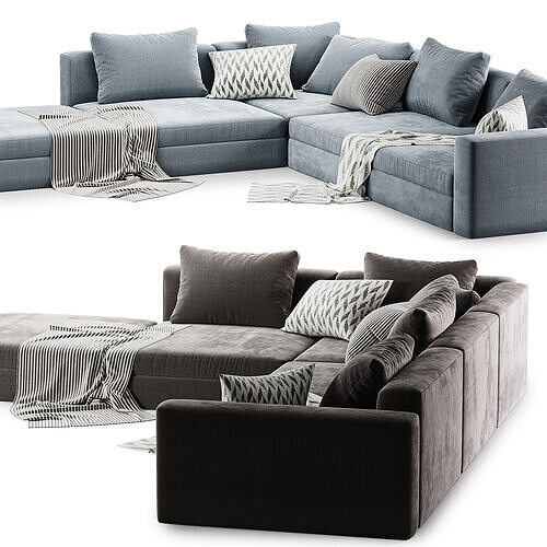 dune sofa poliform 3D model 3