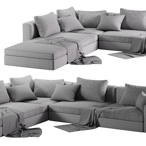 dune sofa poliform 3D model 5