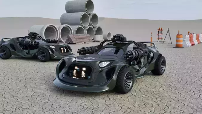 BETTLE CAR VEHICLE 3D model