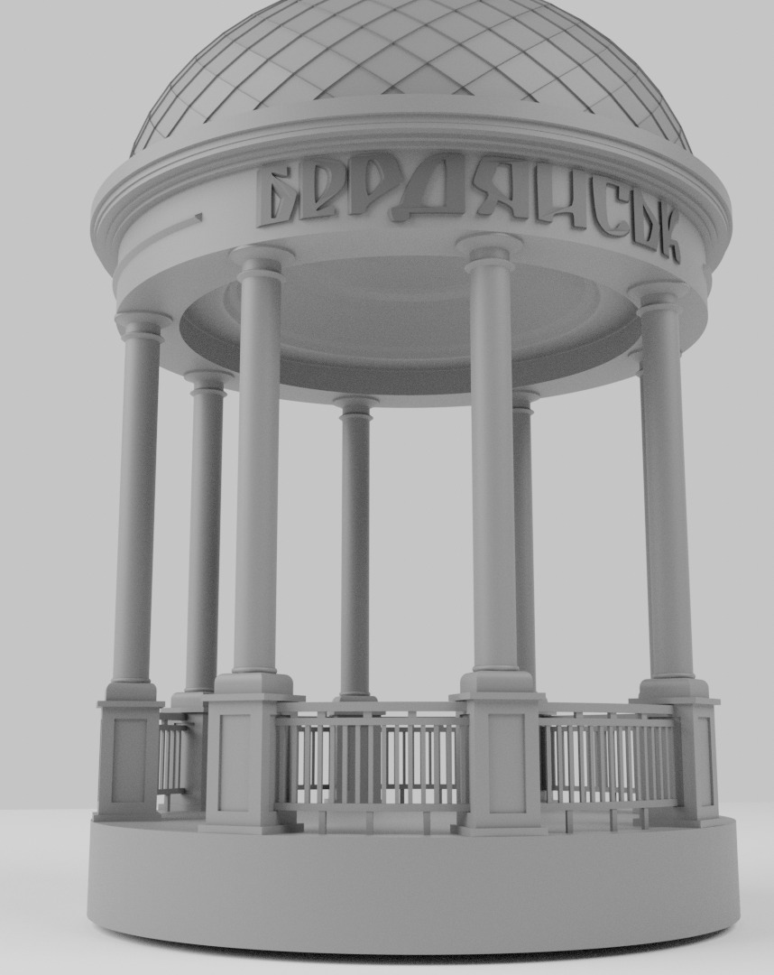 Berdyansk gazebo 3D print model_7
