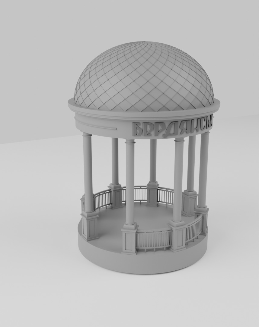 Berdyansk gazebo 3D print model_6