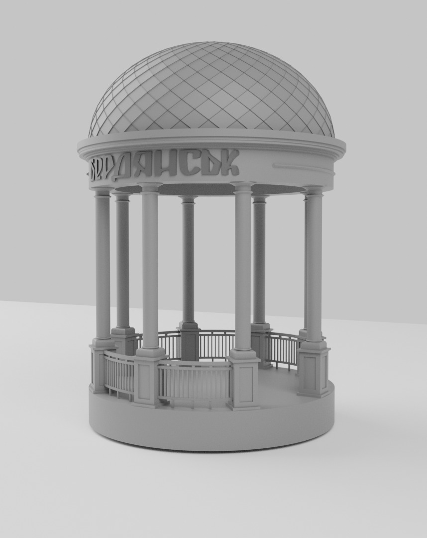 Berdyansk gazebo 3D print model_5
