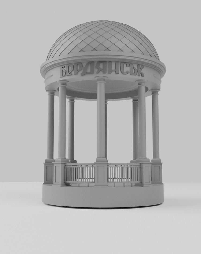 Berdyansk gazebo 3D print model_4