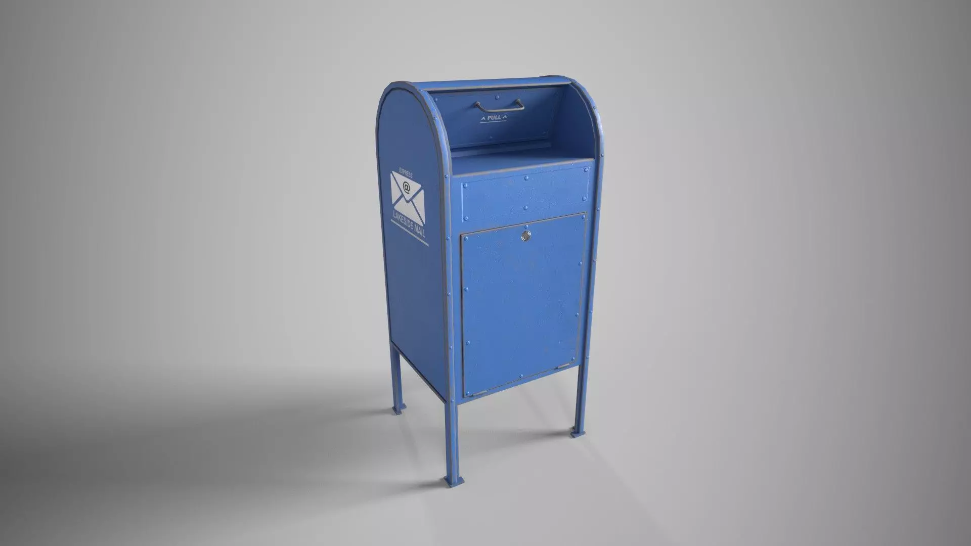 Mailbox Low-poly 3D model_0