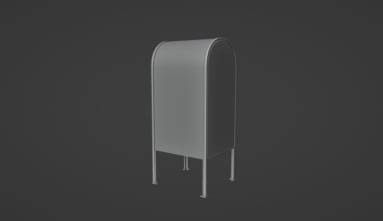 Mailbox Low-poly 3D model_12