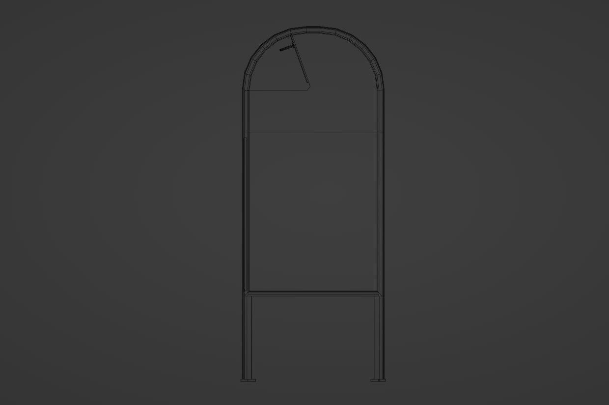 Mailbox Low-poly 3D model_15