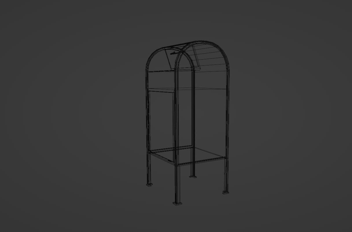 Mailbox Low-poly 3D model_16