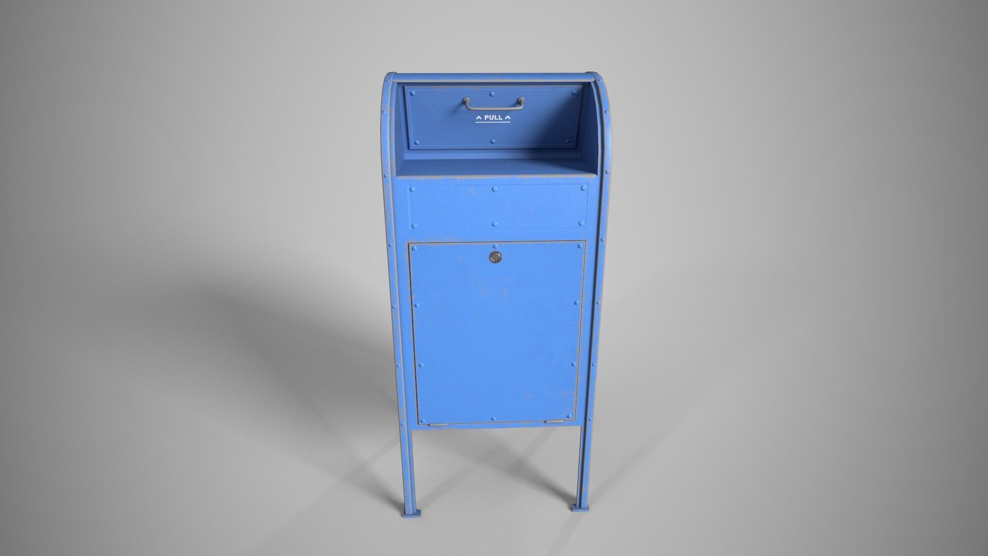 Mailbox Low-poly 3D model_1