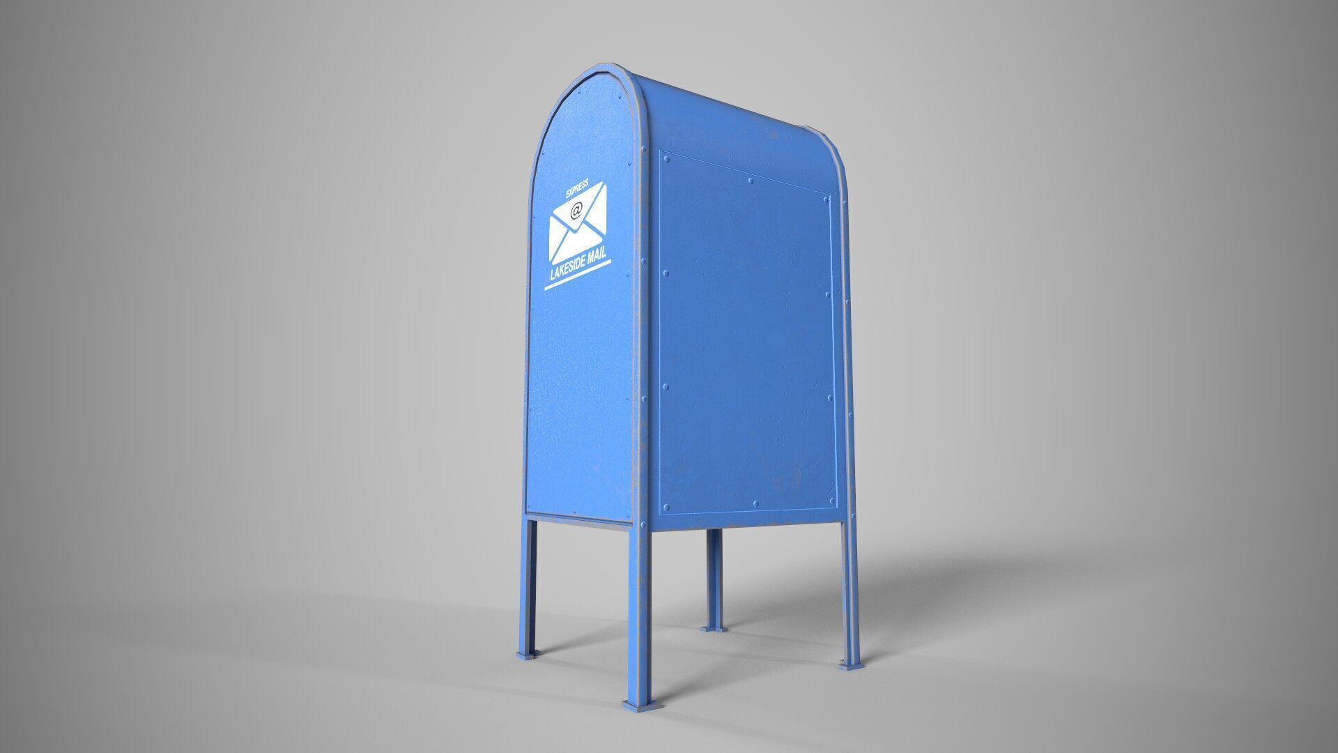 Mailbox Low-poly 3D model_4