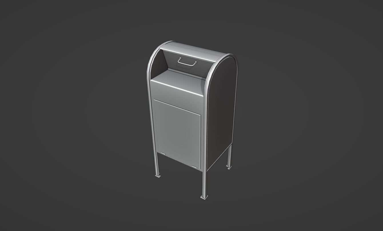 Mailbox Low-poly 3D model_11